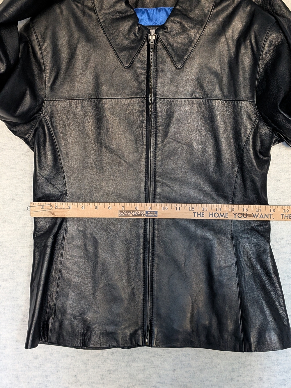 NWT Vtg Wilsons Leather Maxima Black Jacket Sz L Deadstock Y2K 90s Cobalt Lining - Picture 13 of 15